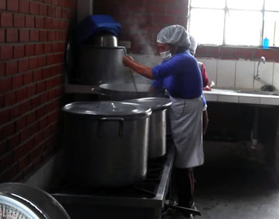 Mothers prepare food