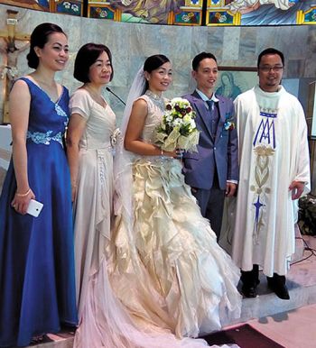 Fr. Kurt Zion Pala with his sister and her husband