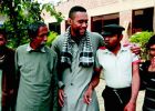 Paula (center) with friends in Pakistan